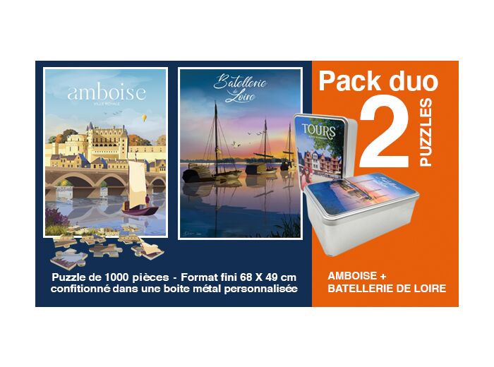 PACK DUO - Puzzles Amboise et Batellerie de Loire