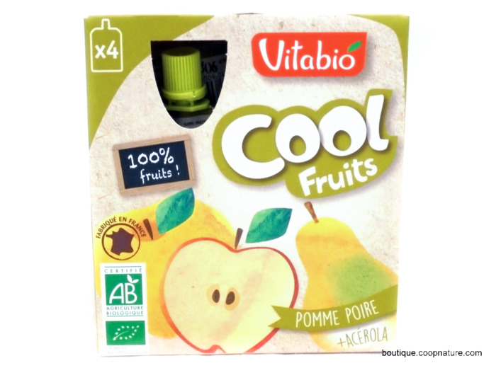 Cool Fruits Pomme Poire Acerola Bio 4x90g
