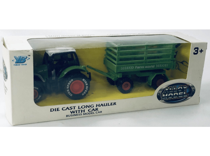 TRACTEUR FARM 362 + REMORQUE A FOIN de chez ALLOY MODEL