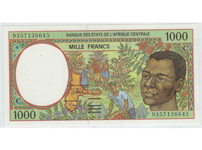 BANQUE DES ETATS DE L'AFRIQUE CENTRALE CONGO 1000 FRANCS 1993 NEUF 93-----