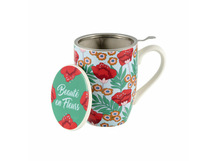 TISANIERE EN PORCELAINE COQUELICOTS