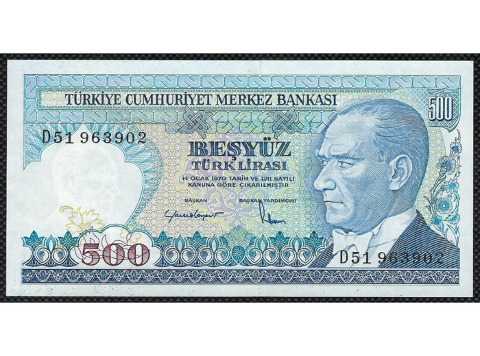 TURQUIE 500 LIRA L.1970 (1983) Série D51 NEUF (W195)