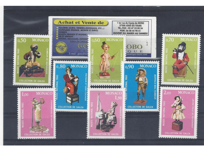 MONACO N°1377 AU N°1384 - NEUF ** AVEC GOMME D'ORIGINE