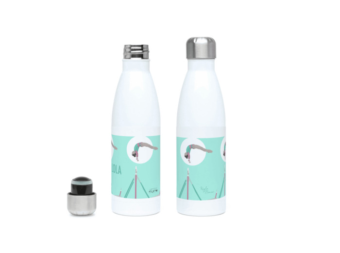 Gourde isotherme gymnastique "Les barres" - Personnalisable - Collection Kaylia Nemour