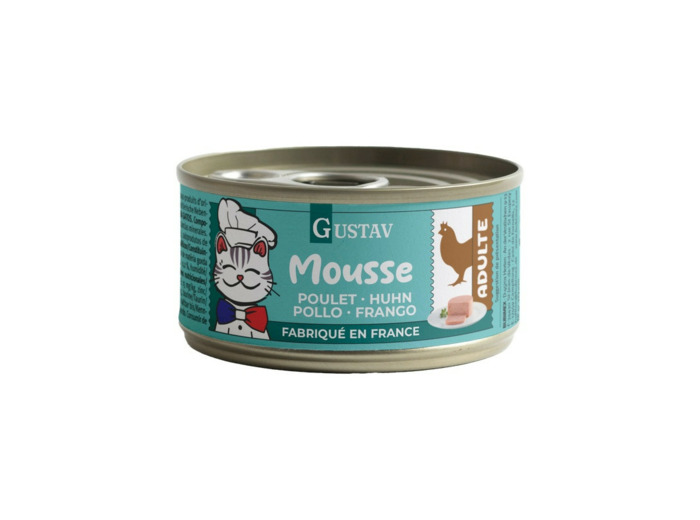 GUSTAV Mousse pour chat, au Poulet - 85g