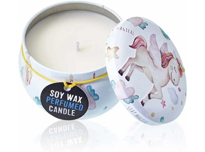Art Tin Candle - Assorted Design - Unicorns - Moonstone