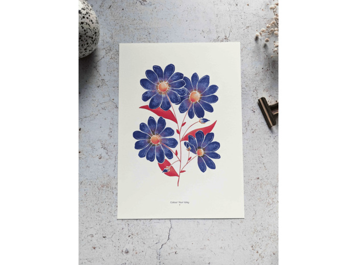 Affiche "Garden power fleurs cosmiques"