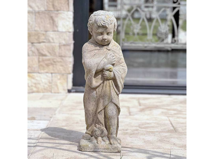 Statue Putti saison hiver 70x20x20cm