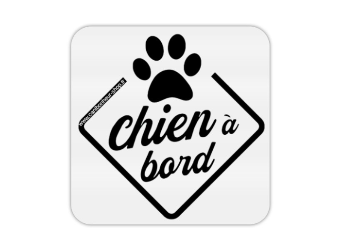 Sticker autocollant "Chien à Bord" !