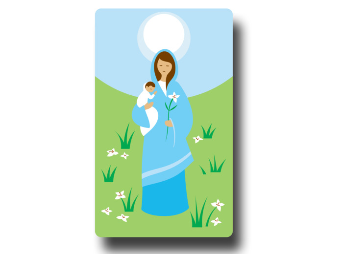 Cadre Marie et Jésus 12x8cm