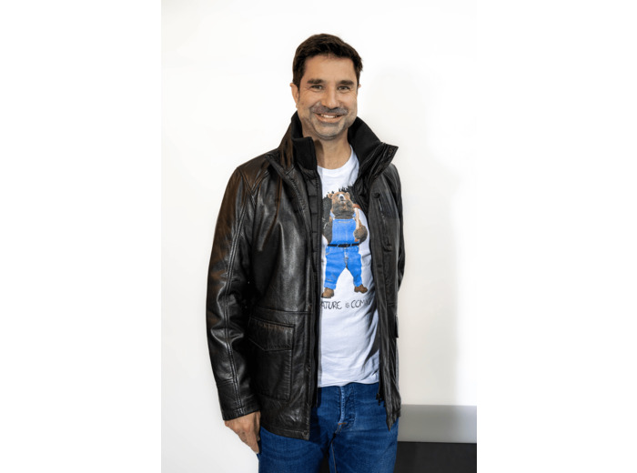 JK 5658 Veste homme cuir noir