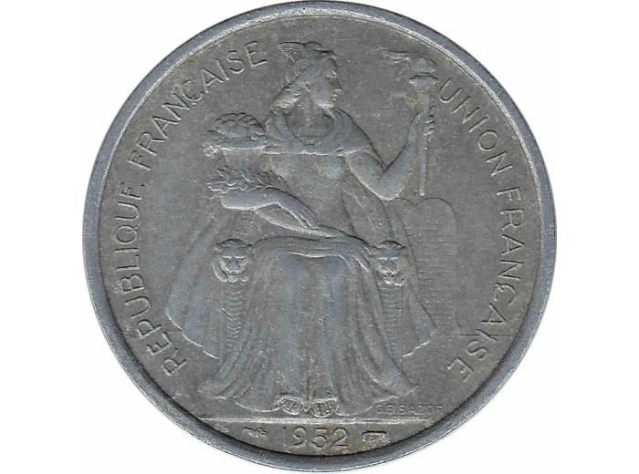 OCEANIE 5 FRANCS 1952 TTB