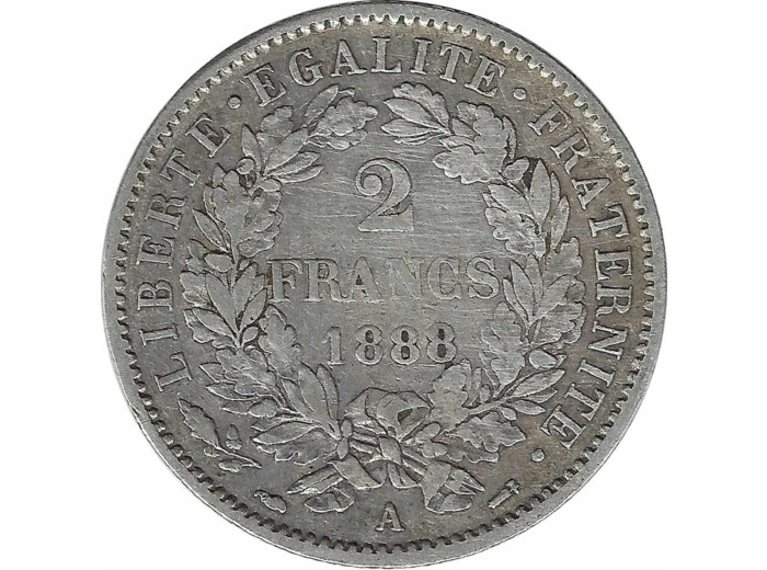FRANCE 2 FRANCS CERES 1888 A (Paris) TB+