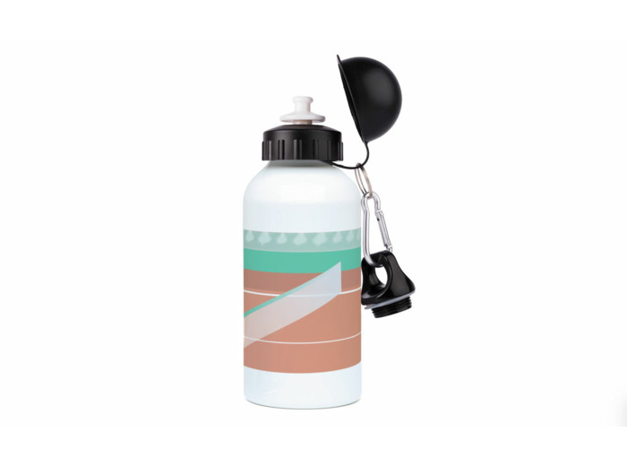 Gourde aluminium "Joueuse de tennis" - Personnalisable