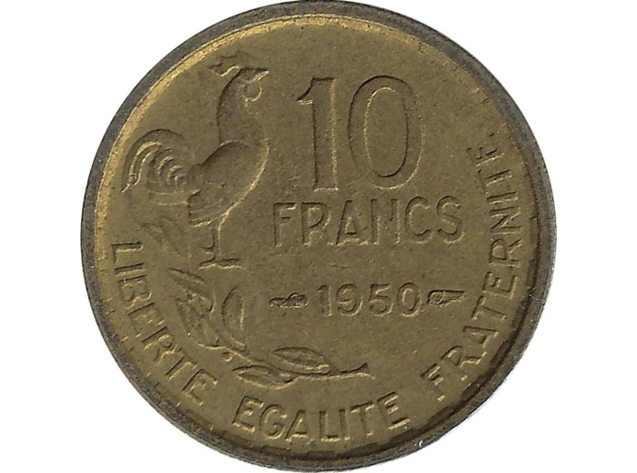FRANCE 10 FRANCS GUIRAUD 1950 TTB+