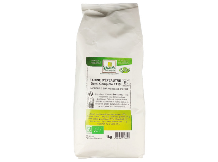 Farine d'Epeautre Demi-Complète T110 1kg Bio
