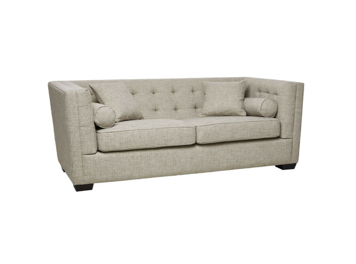 Canapé Roma tramé lin 3 places 206x76x94cm