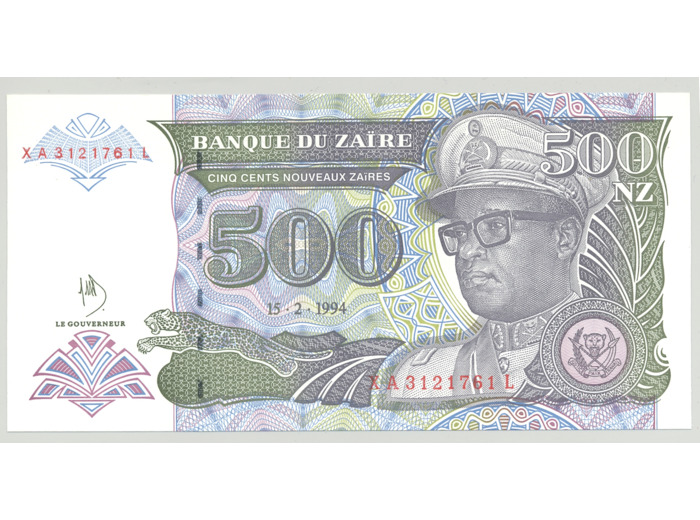 ZAIRE 500 NOUVEAUX ZAIRES 15-02-1994 SERIE XA SPL (W63a)