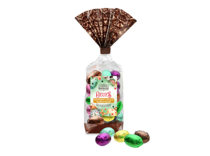 Oeufs Assortiment Chocolat Fourré et Praliné 200G
