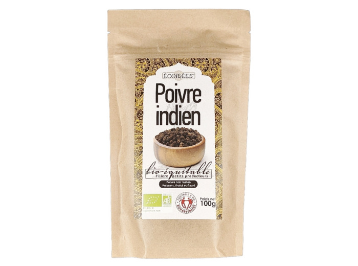 Recharge Poivre Noir Grain Indien 100g Bio