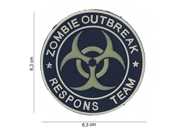 Badge "Zombie outbreak respons team" (bleu)