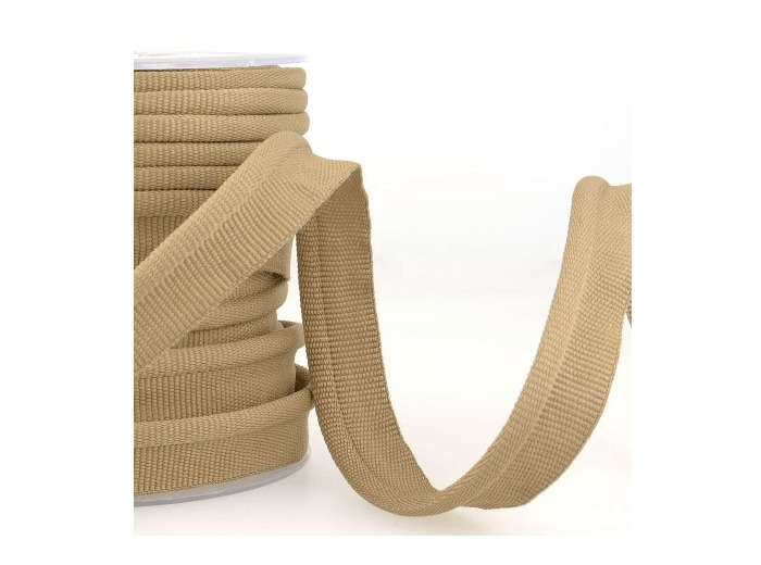 Simple passepoil beige foncé 519 C43 8mm 100%polyester le mètre 519C43