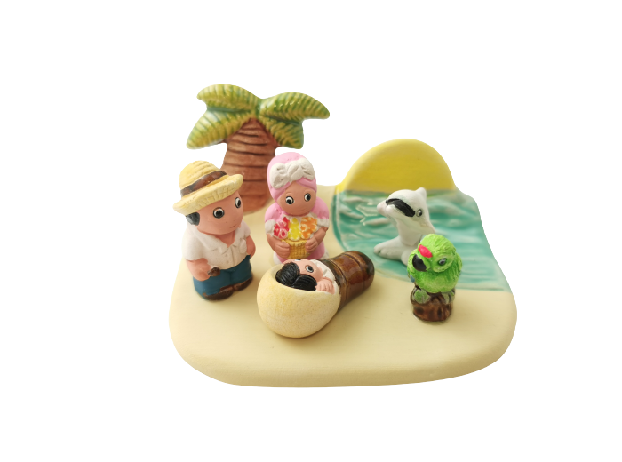 CRECHE en céramique BLOC 8x7cm- CUBA