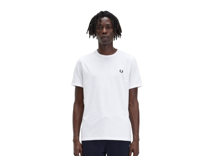 Tee Shirt FRED PERRY Ringer White