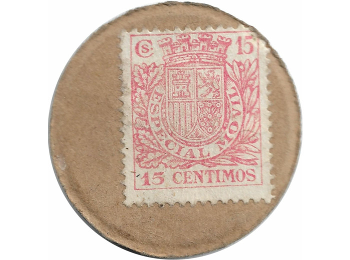 TIMBRE MONNAIE - ESPAGNE - 15 CENTIMOS