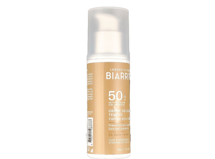 Crème Solaire Teintée Visage SPF50 Dorée 50ml