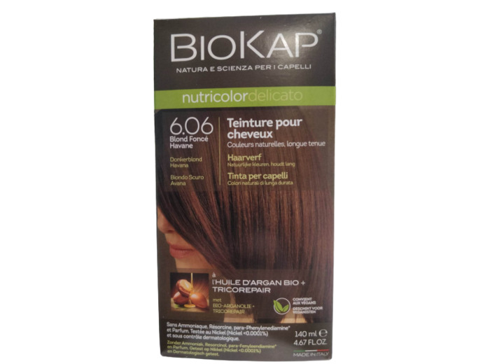 Coloration Nutricolor Delicato 6.06 Blond Foncé Savane-140 ml-Biokap