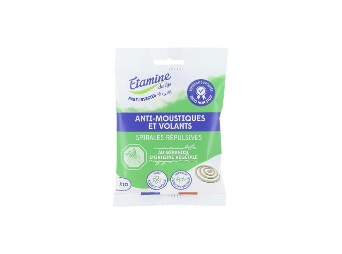 10 spirales répulsives Anti Moustiques et Volants Ecocoil