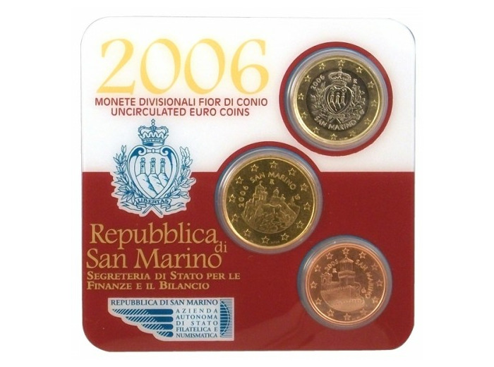 SAINT MARIN 2006 Minikit (3 monnaies)