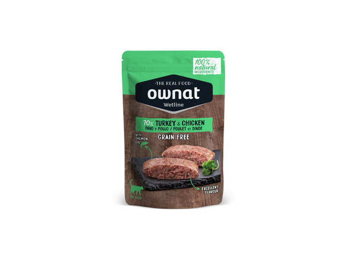OWNAT WETLINE, Dinde & poulet - 85g
