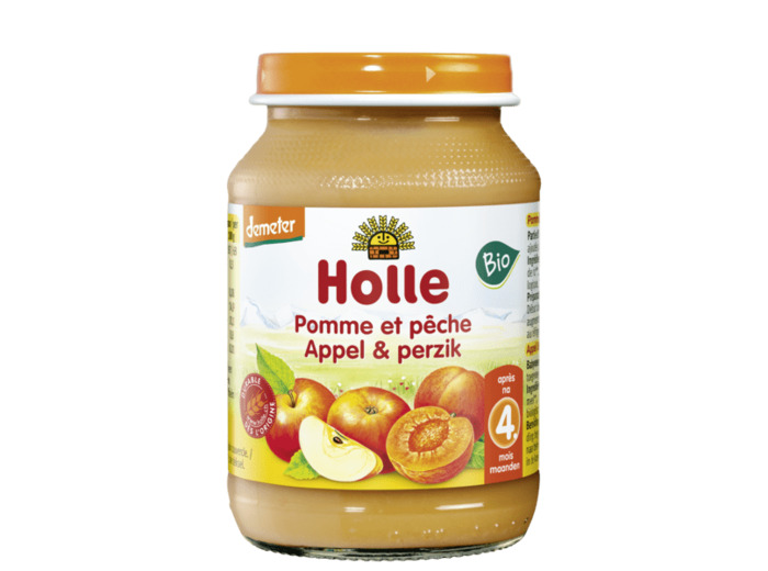 Petit pot pomme peche-190g-Holle