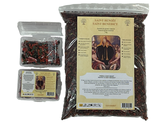 Encens en Grains Saint Benoit - Boite transparente de 50gr