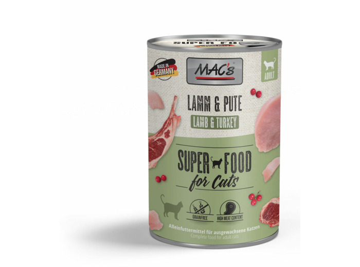MAC'S pour chat, Agneau & dinde - 400g