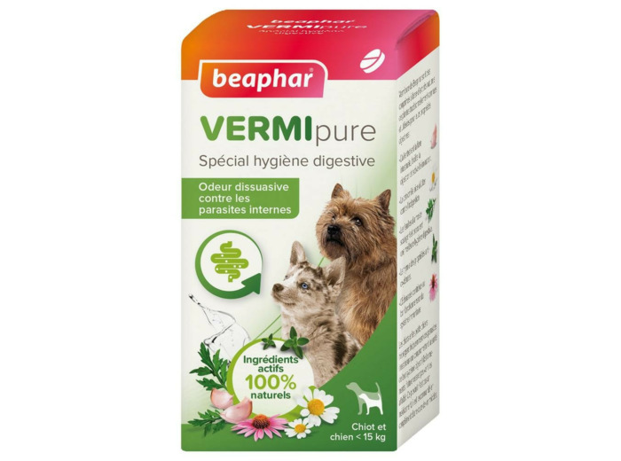 Comprimés VERMIpure purge aux plantes pour chiot et petit chien