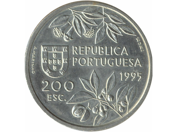 PORTUGAL 200 ESCUDOS 1995 ILHAS ESPECIARIAS MOLUCAS TTB+