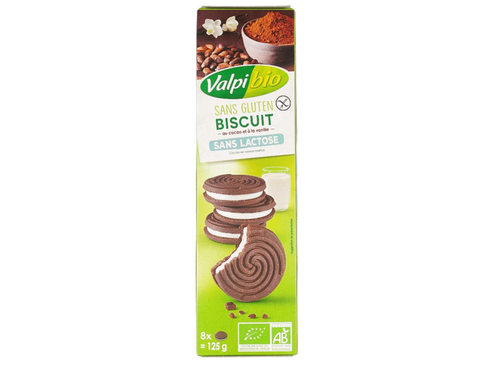 Biscuits Cacao et à la Vanille Sans Gluten Bio 125g