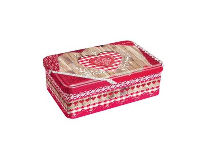 Palets et Galettes Boîte Coeur Patchwork Noël