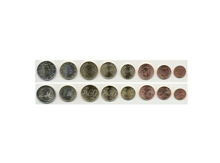 Luxembourg 2002 SERIE 8 MONNAIES SUP