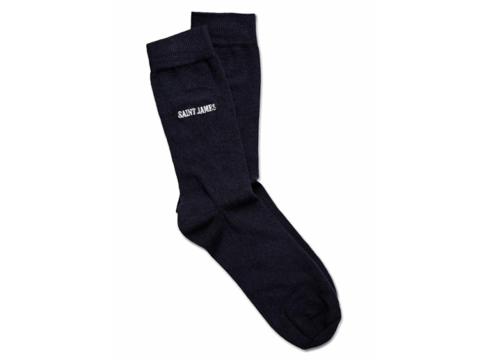 Chaussettes unies brodées  'Saint James'