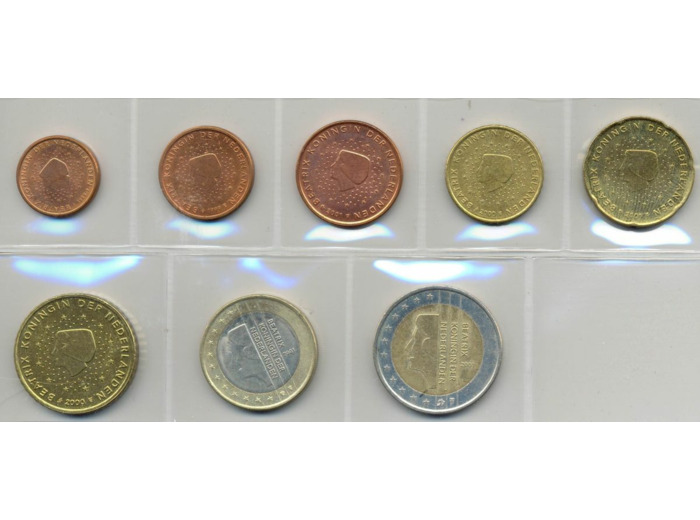 HOLLANDE  (PAYS-BAS) SERIE 8 Monnaies ANNEES MIXTE