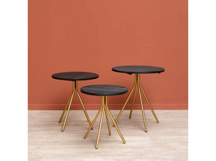 Ensemble 3 tables d'appoint Supremes 43x35cm