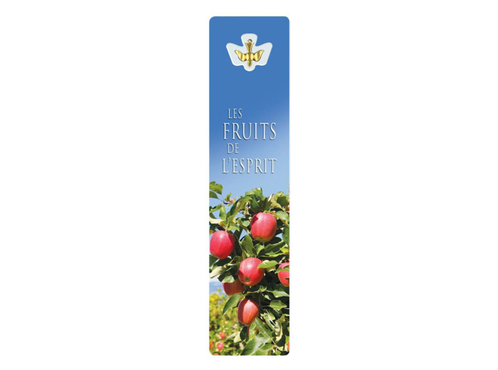 Signet plastifié avec médaille sous sachet-LES FRUITS de L'ESPR-angl.