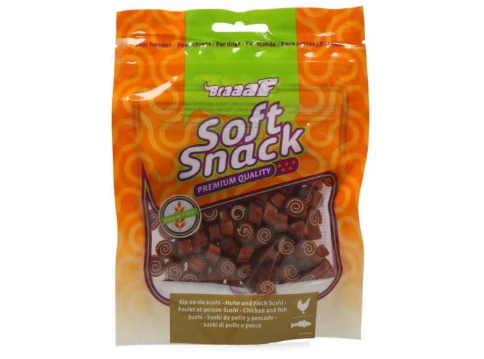 Braaaf Soft Snack Sushi - Poulet & Poisson
