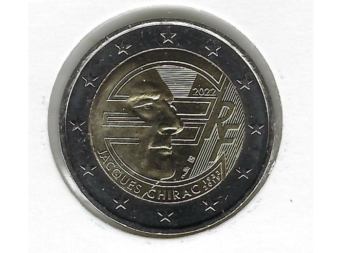 FRANCE 2022 2 EURO COMMEMORATIVE JACQUES CHIRAC SUP