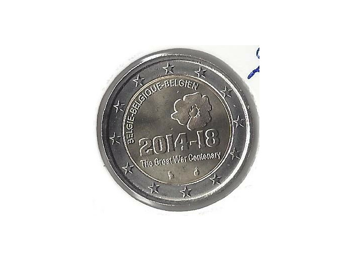 BELGIQUE 2014 2 EURO Commemorative 1914-18 SUP