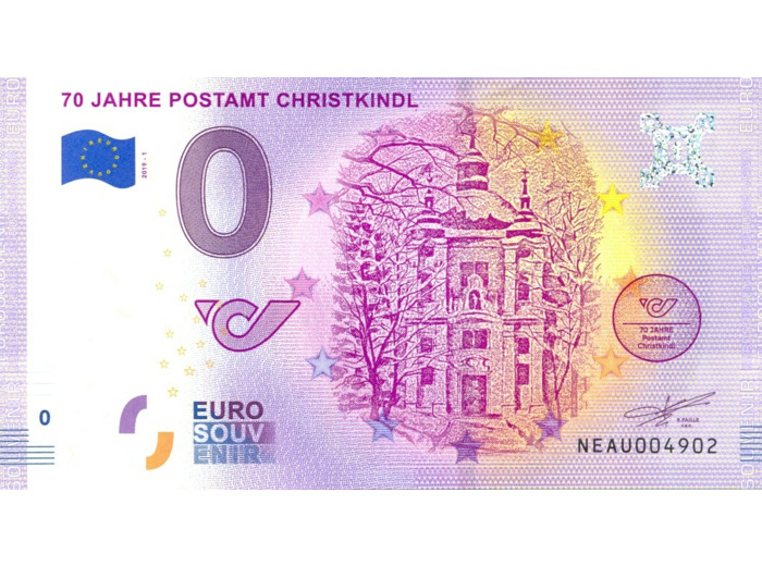 AUTRICHE 2019 -1 70 JAHRE POSTAMT CHRISTKINDL BILLET SOUVENIR 0 EURO